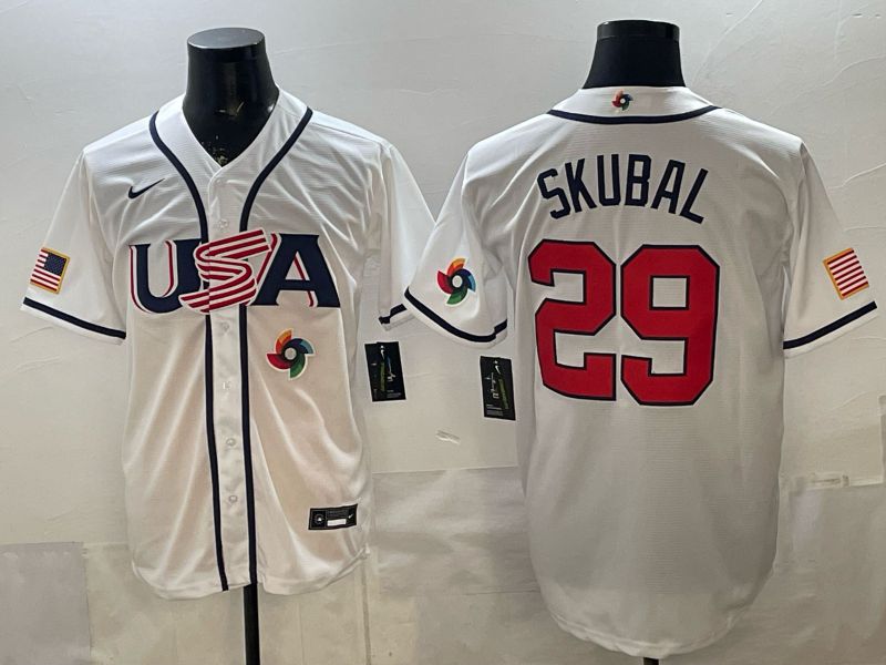 Men 2026 World Cub USA #29 Raleigh White Game Nike MLB Jersey style 0020->->MLB Jersey